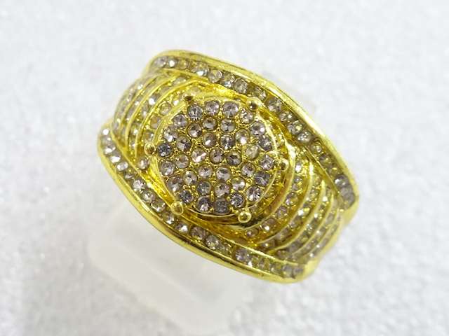 JAPANESE KIMONO / ANTIQUE CRYSTAL RING (SIZE 21)